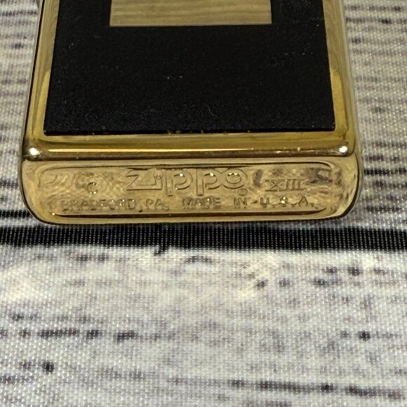 Zippo Vintage Black Gold Elegance B XIII Lighter - Picture 4 of 10